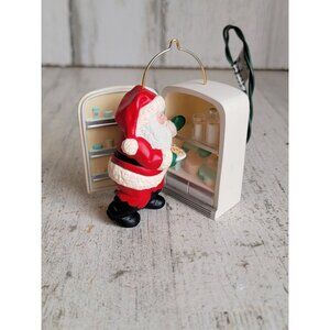Hallmark raiding‎ the fridge vintage ornament Xmas santa